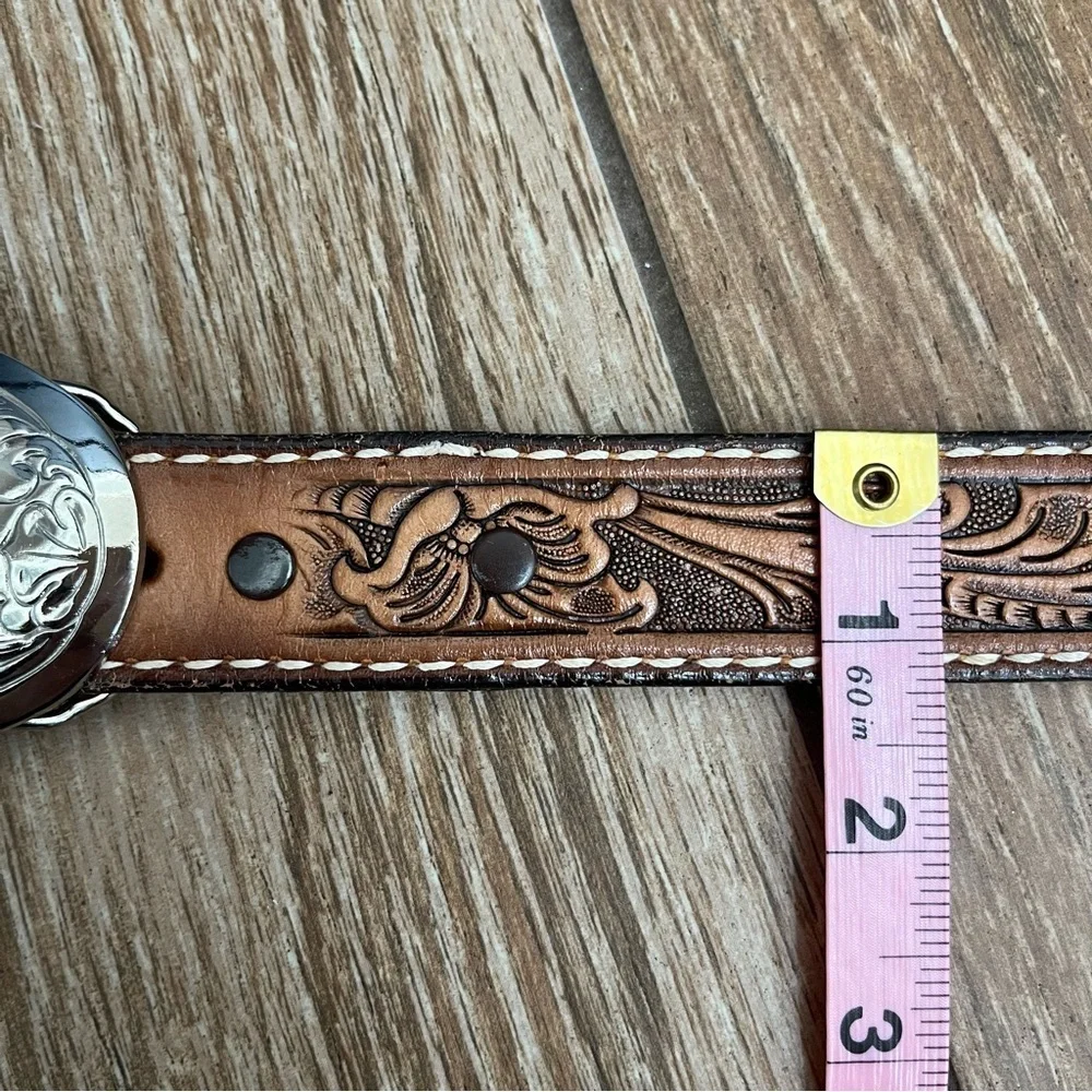 Tony Lama Brown Leather Western Belt